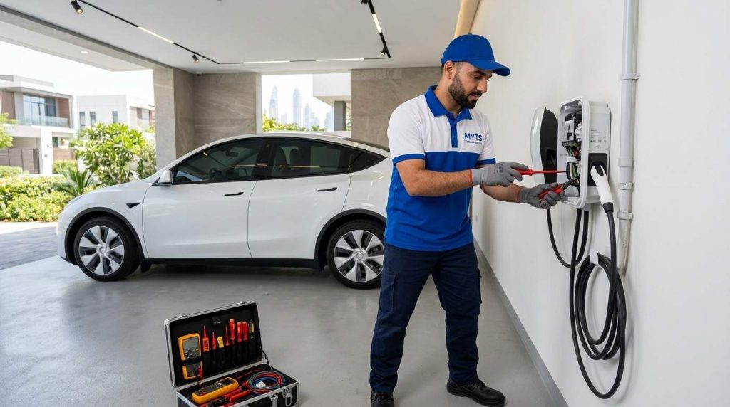 Tesla Charger Installation in Dubai, Safe & Professional Home EV Charging Solutions
